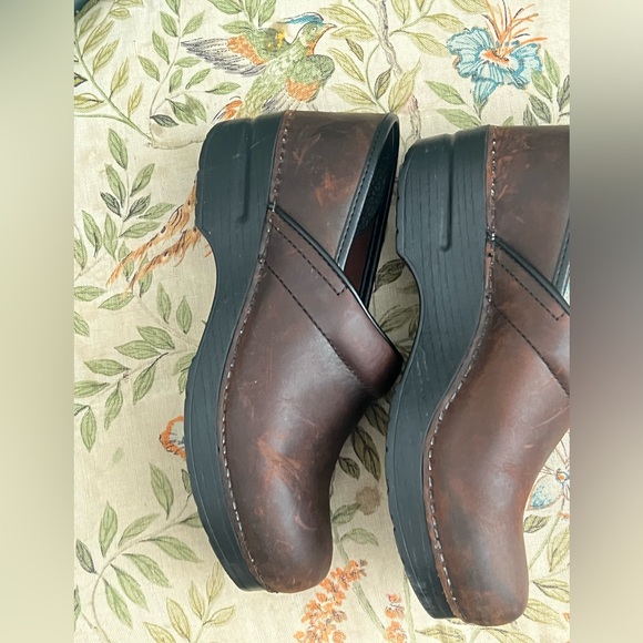 Brown Leather Clog Shoes 38 - Picture 7 of 9